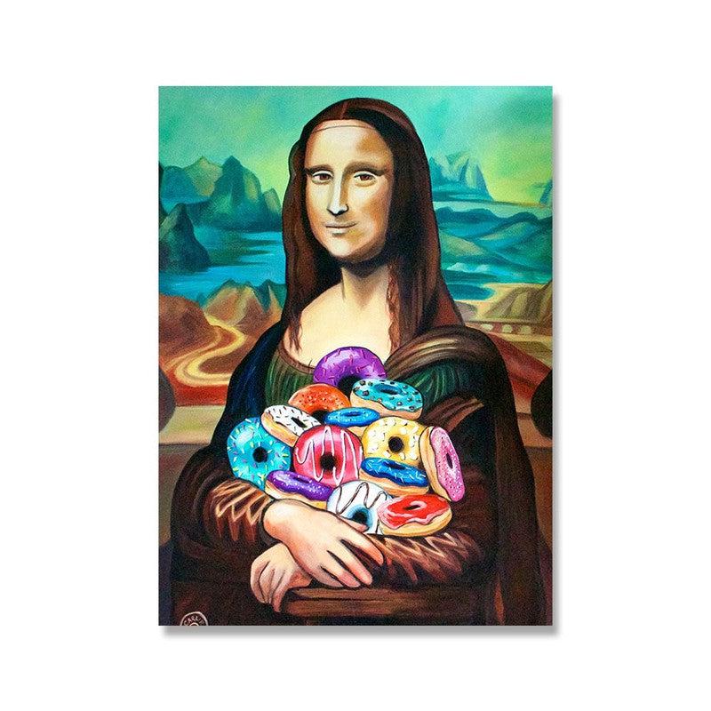Canvas Art with Humorous Mona Lisa Reproductions | Bold Decorations for Your Space